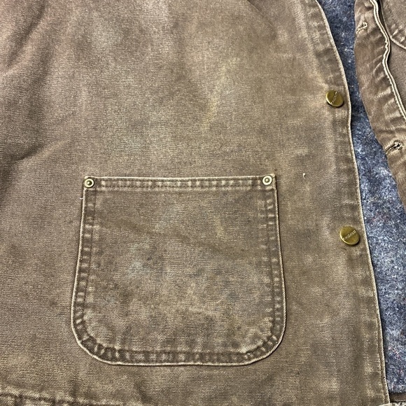 Vintage Carhartt C58 CHT Brown Blanket Lined Chore Barn Jacket Size Large - Picture 10 of 10